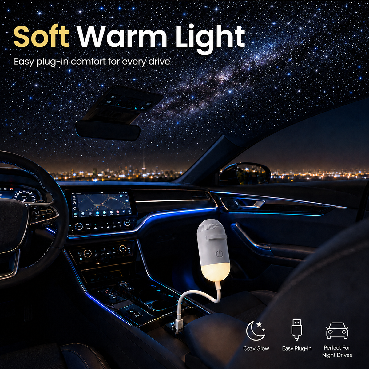 Galaxy Star Projector USB Night Light