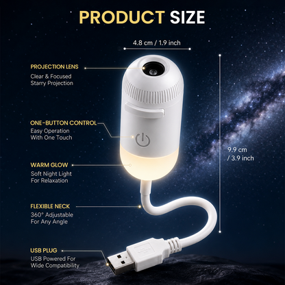 Galaxy Star Projector USB Night Light