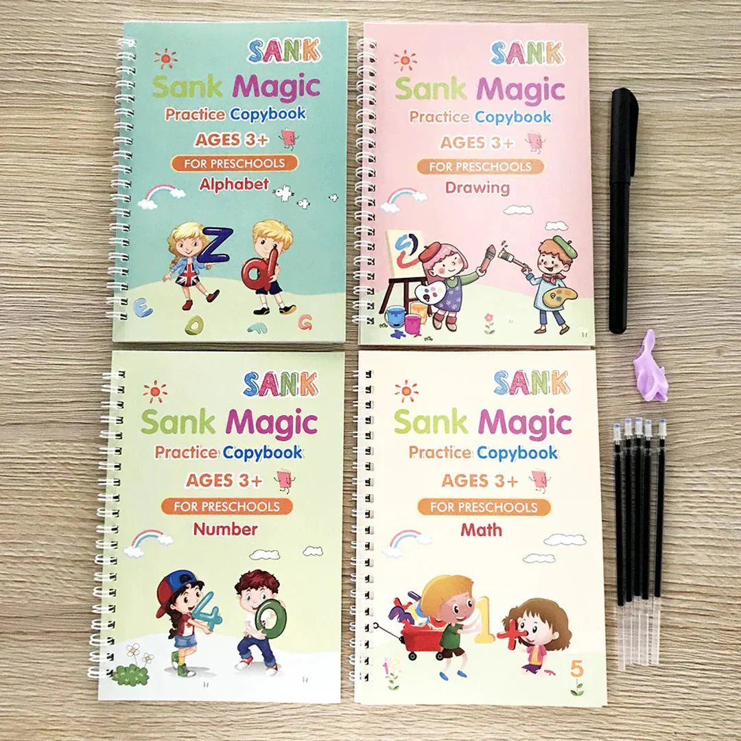 Reusable Handwriting Workbook For Kids | Pack Of 4 Books