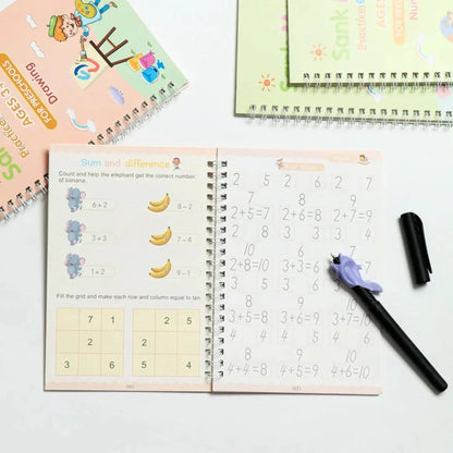 Reusable Handwriting Workbook For Kids | Pack Of 4 Books